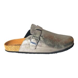 Rocawear NY Clogs Mules Burnished Distressed Faux Leather Buckle Cork Birk Like